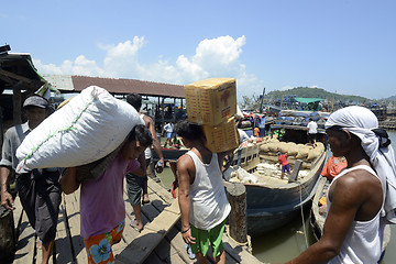 Image showing ASIA MYANMAR MYEIK JETTY HARBOUR