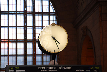 Image showing Clock train station