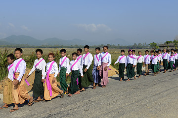 Image showing ASIA MYANMAR MYEIK SHINPYU CEREMONY