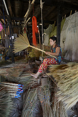 Image showing ASIA MYANMAR MYEIK BRUSH PRODUCTION