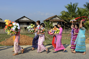 Image showing ASIA MYANMAR MYEIK SHINPYU CEREMONY