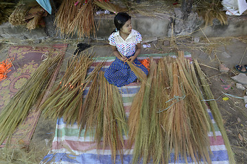 Image showing ASIA MYANMAR MYEIK BRUSH PRODUCTION