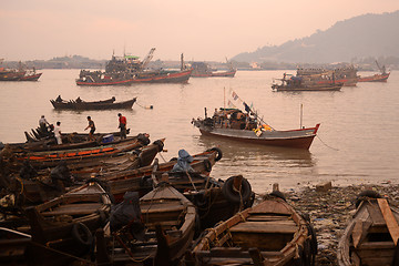 Image showing ASIA MYANMAR MYEIK HARBOUR