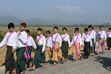 Image showing ASIA MYANMAR MYEIK SHINPYU CEREMONY