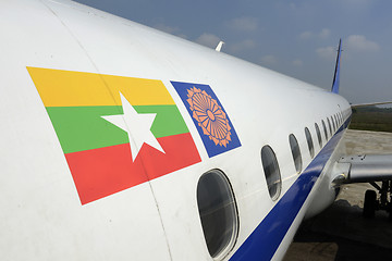 Image showing ASIA MYANMAR AIRPLANE MYANMA AIRWAYS