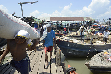 Image showing ASIA MYANMAR MYEIK JETTY HARBOUR