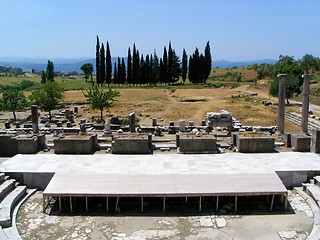 Image showing Trees over a stage