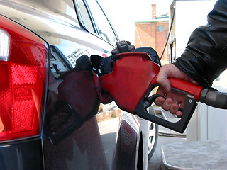 Image showing Gas pump fueling