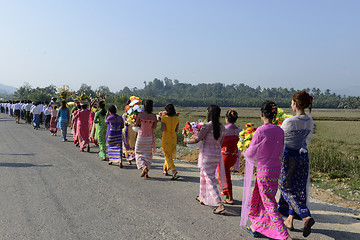 Image showing ASIA MYANMAR MYEIK SHINPYU CEREMONY