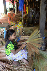 Image showing ASIA MYANMAR MYEIK BRUSH PRODUCTION