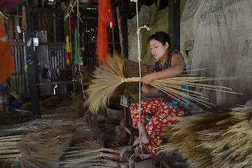 Image showing ASIA MYANMAR MYEIK BRUSH PRODUCTION