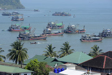 Image showing ASIA MYANMAR MYEIK HARBOUR