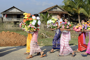 Image showing ASIA MYANMAR MYEIK SHINPYU CEREMONY