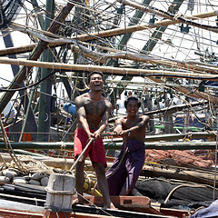 Image showing ASIA MYANMAR MYEIK JETTY HARBOUR