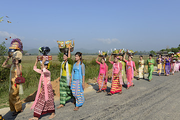 Image showing ASIA MYANMAR MYEIK SHINPYU CEREMONY