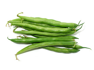 Image showing Green beans on white