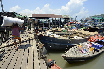 Image showing ASIA MYANMAR MYEIK JETTY HARBOUR