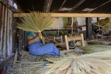 Image showing ASIA MYANMAR MYEIK BRUSH PRODUCTION