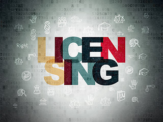Image showing Law concept: Licensing on Digital Paper background