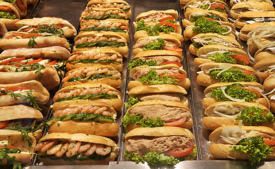 Image showing Fresh sandwiches