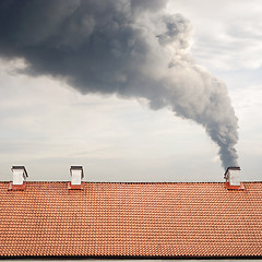 Image showing Smoking himney