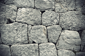 Image showing Ancient stone wall background