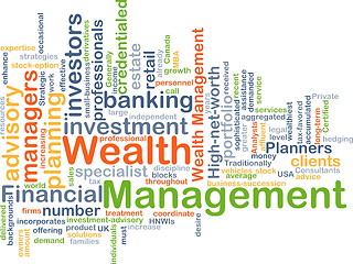 Image showing Wealth management background concept