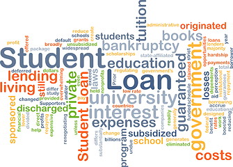 Image showing Student loan background concept