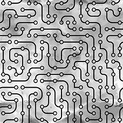 Image showing Electronic circuit board. Seamless pattern.