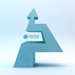 Image showing 3D arrow. Vector illustration.