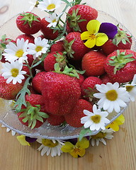 Image showing Swedish Midsummer dessert