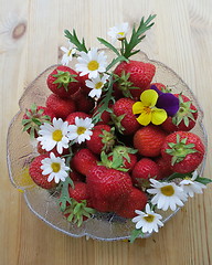 Image showing Swedish Midsummer dessert