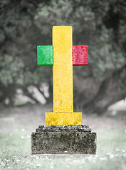 Image showing Gravestone in the cemetery - Mali