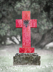 Image showing Gravestone in the cemetery - Albania