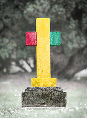 Image showing Gravestone in the cemetery - Guinea