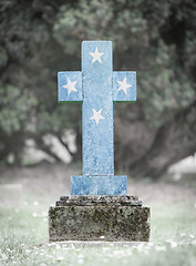 Image showing Gravestone in the cemetery - Micronesia