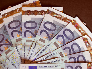 Image showing Retro look Euro bank notes