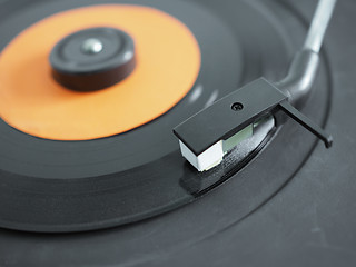 Image showing Vinyl record on turntable