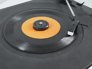 Image showing Vinyl record on turntable