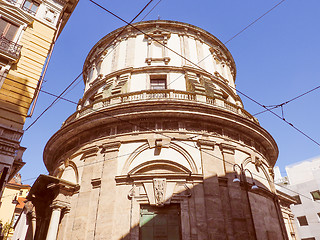 Image showing Retro look Temple of San Sebastiano