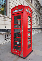 Image showing Red phone box in London