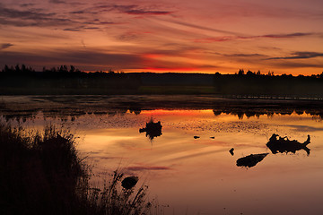 Image showing Sunset Duralia Lake Penrith