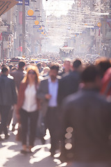 Image showing people crowd walking on street