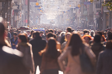 Image showing people crowd walking on street