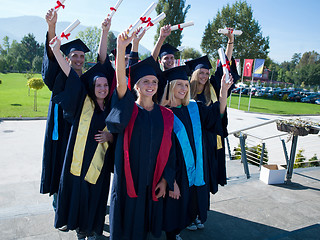 Image showing young graduates students group