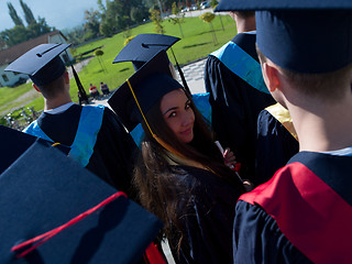 Image showing young graduates students group