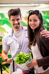 Image showing couple shopping in a supermarket