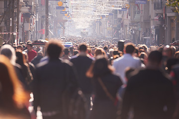 Image showing people crowd walking on street