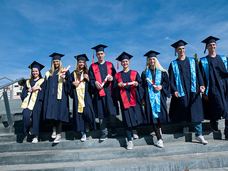 Image showing young graduates students group