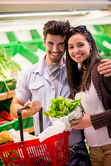 Image showing couple shopping in a supermarket